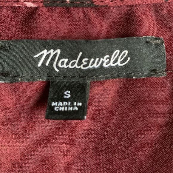 Madewell Georgette Flutter-Sleeve Peplum Top in Rich Paisley size Small - Picture 11 of 13